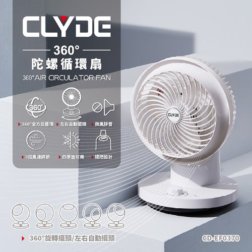 【CLYDE克萊得】360°陀螺循環扇