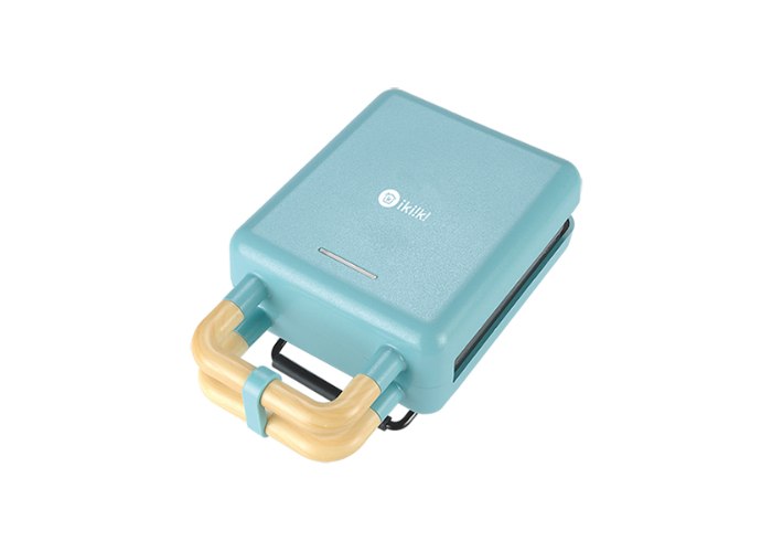 【ikiiki伊崎】 二合一熱壓吐司機(灰綠)